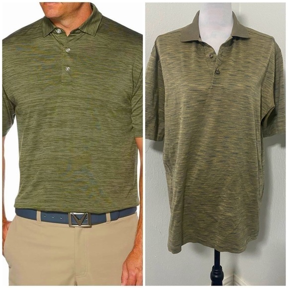Callaway Golf by Nordstrom Men's Broken Stripe Polo Shirt Size Medium - Picture 1 of 7